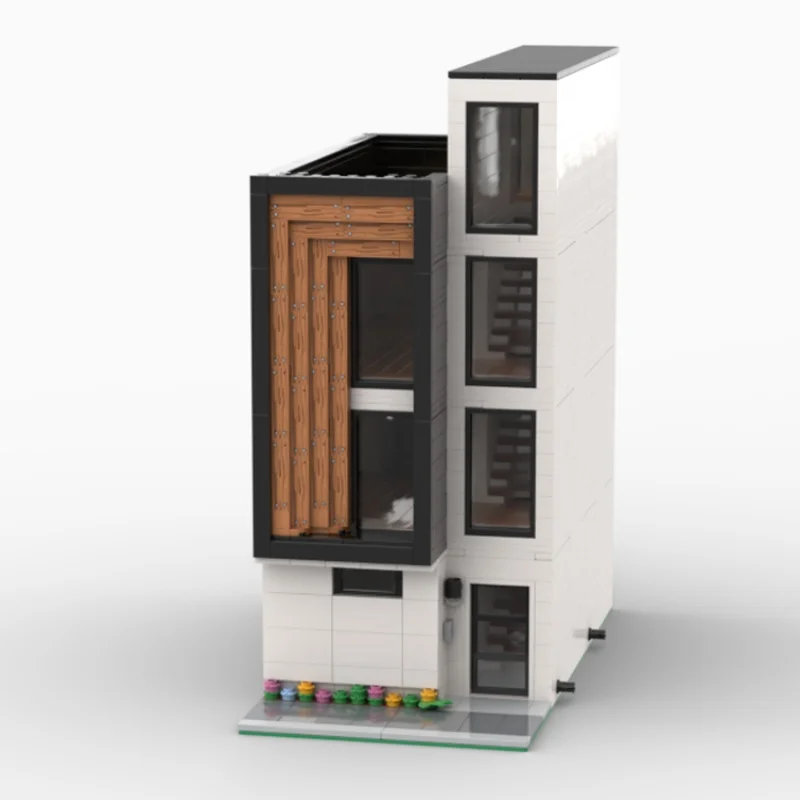 

1493PCS city hot selling street view building modular townhouse assembly block brick toy model children's gift