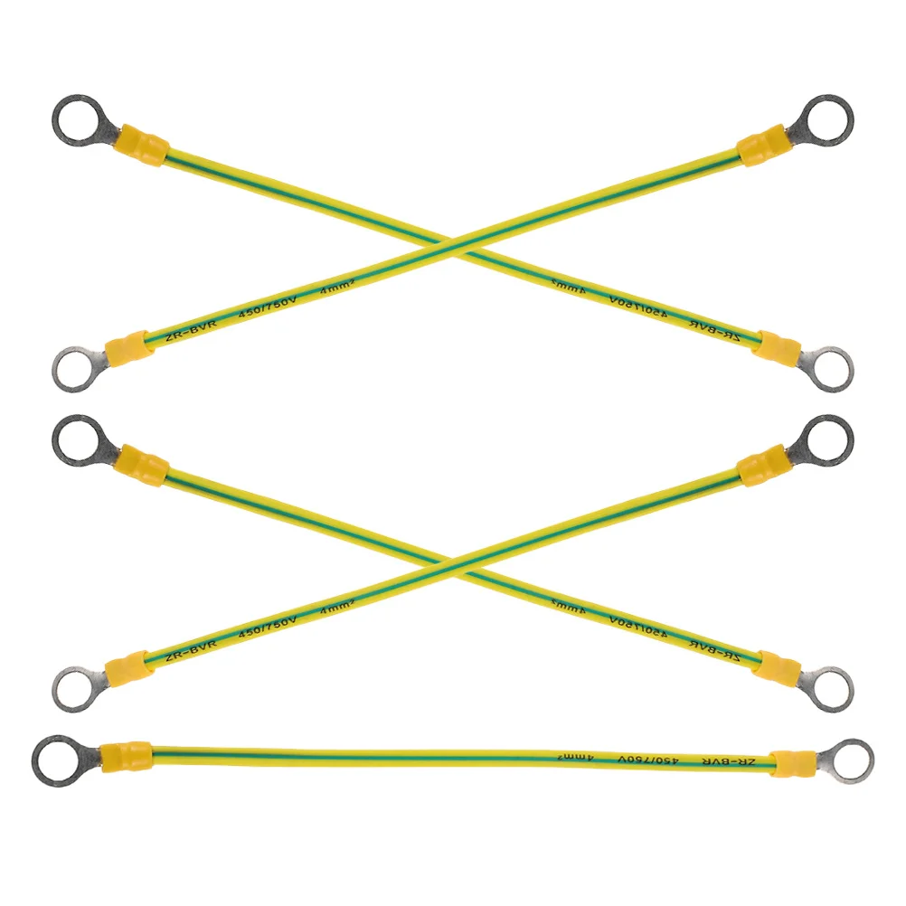 

5pcs Jumper Cables Durable Automotive Ground Straps Truck Car Connection Braided Copper Grounding Wire Earth