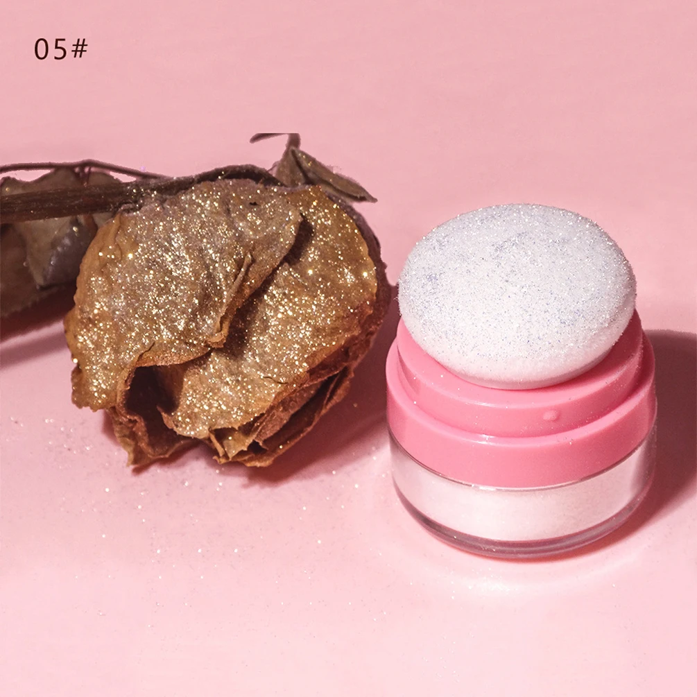 프라이빗 라벨 글리터 루즈 파우더 비건 롱래스팅 쉬머 브라이트닝 롱래스팅 섬세한 커스텀 로고 메이크업 핑크 패키지