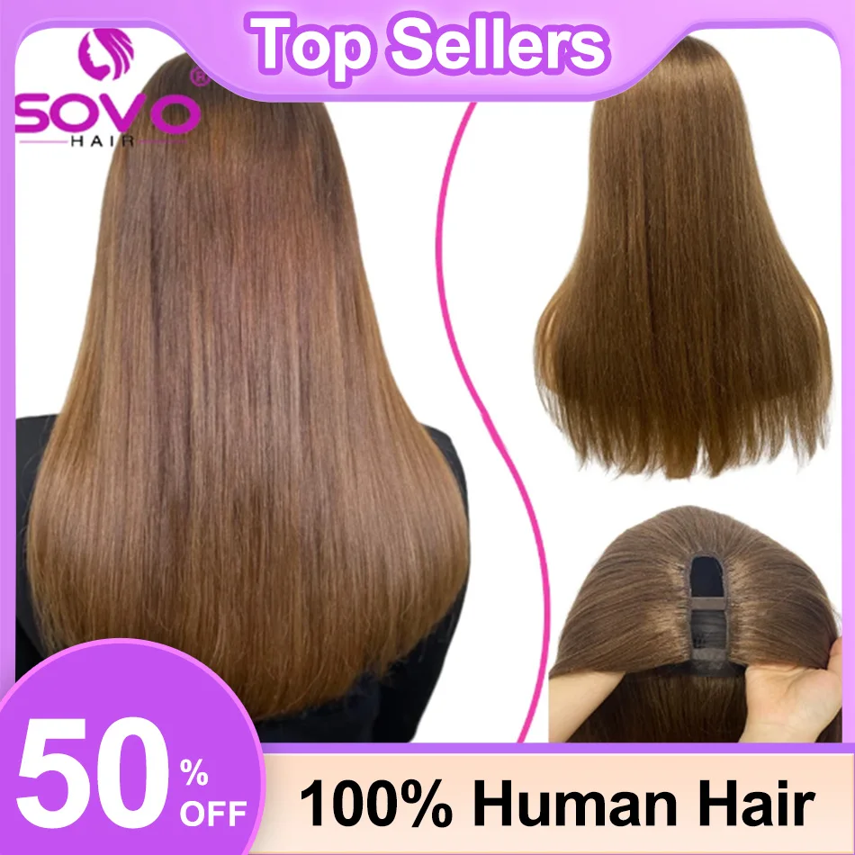 Wig rambut manusia Lace bagian U Wig rambut manusia 28 inci 180 ketebalan rambut alami 613 pirang bentuk U Wig rambut manusia untuk wanita