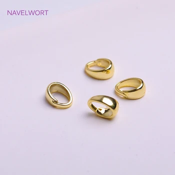 Fianza con ciondolo a saldare conico stretto in ottone placcato oro 18 carati, fiele a forma di gocciolina per accessori per la creazione di collane di gioielli