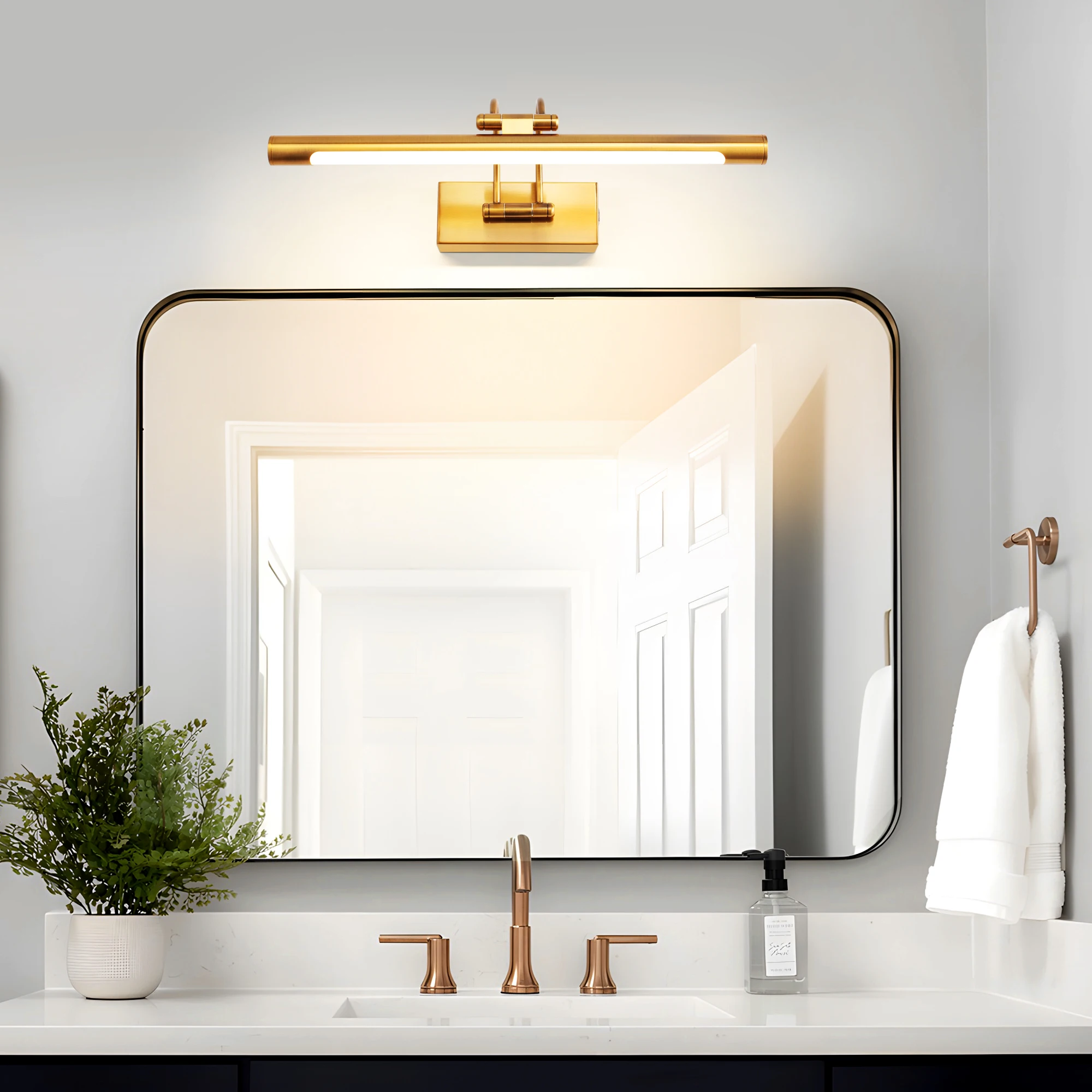 

Mantolite Dimmable LED Bathroom Vanity Light Fixture,8W 40CM Cabinet Picture Wall Lights,Ajustable Arm Indoor Lighting Wall Lamp