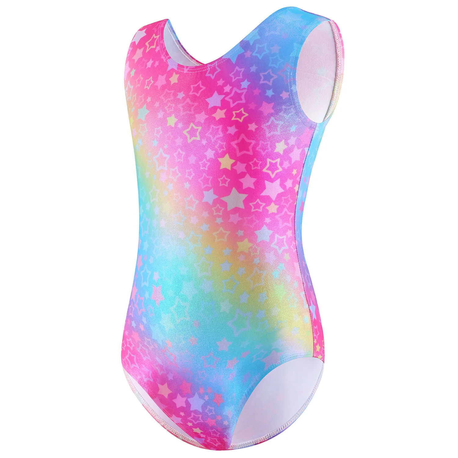 Novo Macacão triangular para meninas colete sem mangas terno de dança de balé