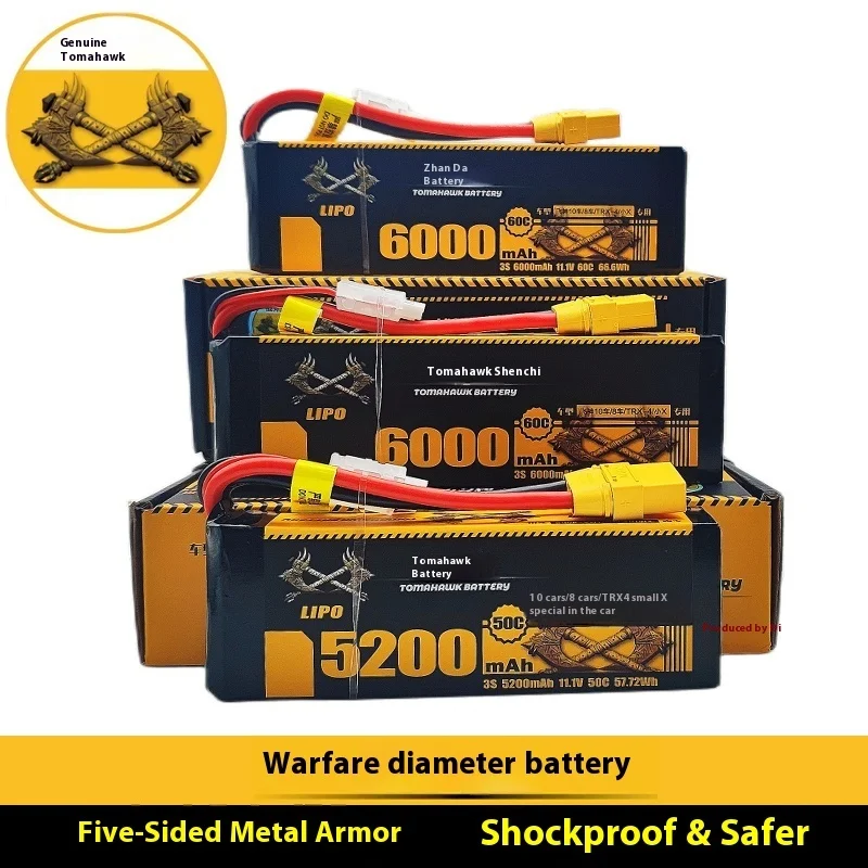 

Rc Tomahawk Lithium Battery 11.1v 3s 5200 6000 60c Rc Remote Control Model Car/Ship/Model Aircraft General Accessories
