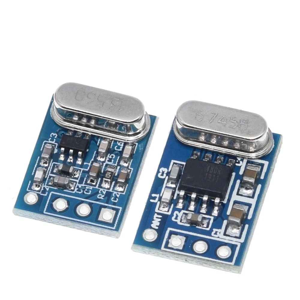 TZT  1Set 2Pcs 433MHZ Wireless Transmitter Receiver Board Module SYN115 SYN480R ASK/OOK Chip PCB for arduino