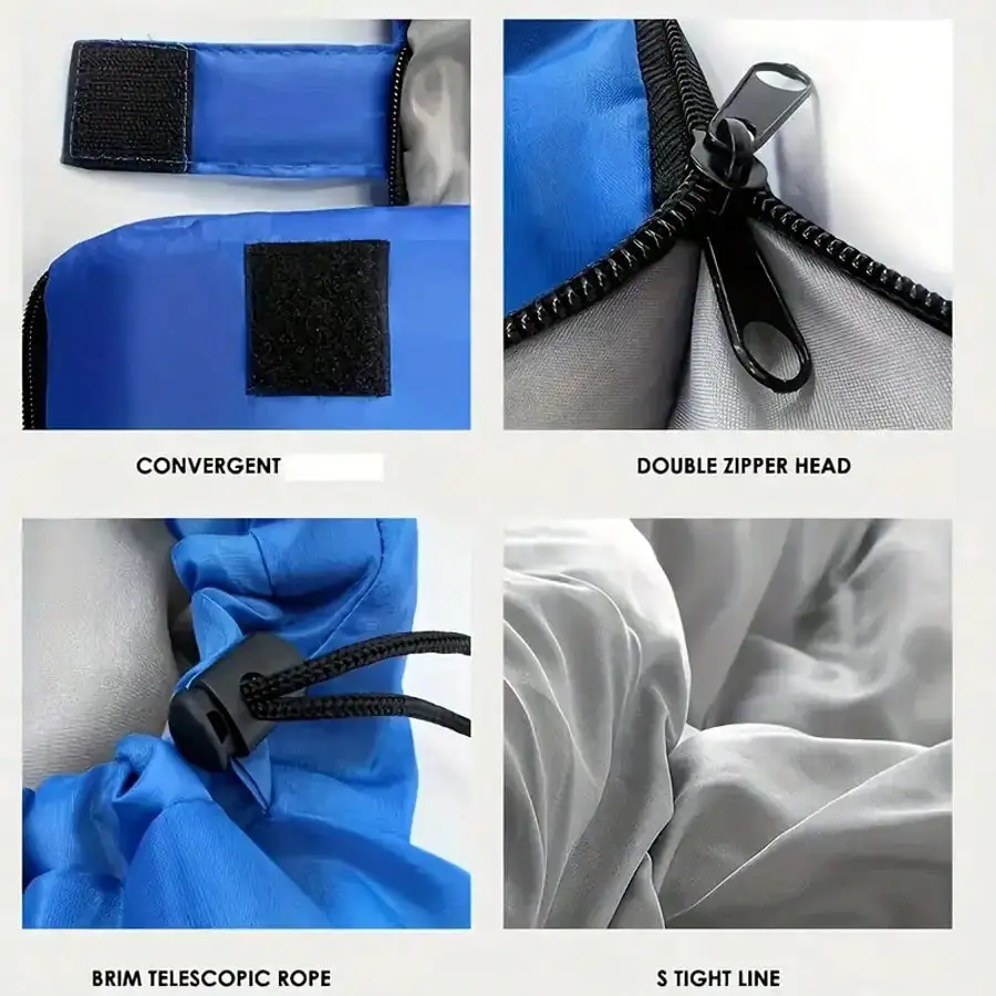 كيس نوم خفيف الوزن لمدة 3 مواسم: مع حقيبة ضغط لحقيبة الظهر والمشي لمسافات طويلة والتخييم وتسلق الجبال