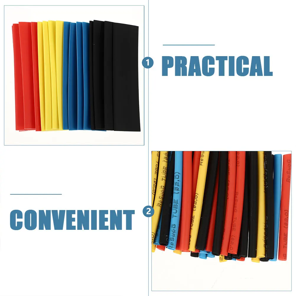 

656 Pcs Heat Shrink Tubing Kit Heating Casing Electrical Tube Wire Protector Tubes