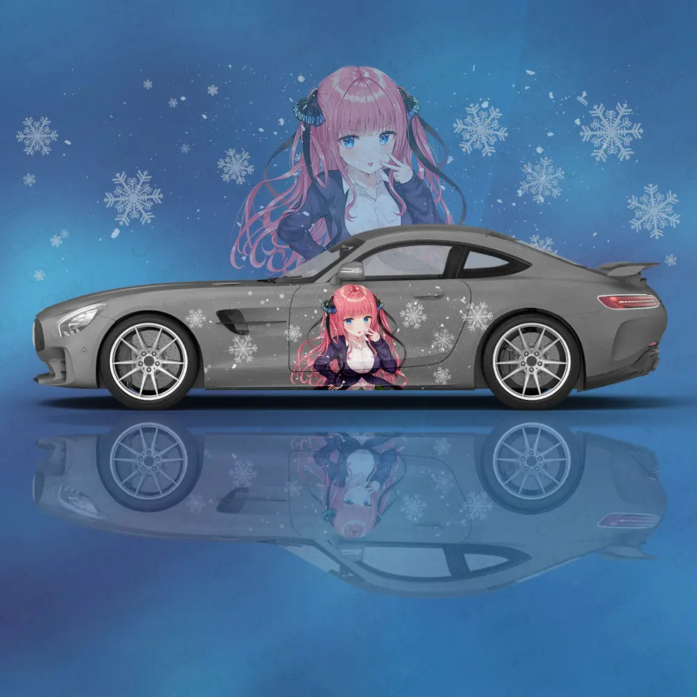 NakanoNino Anime Girl Itasha Car Wrap Protect Stickers Car Decal Creative Sticker Car Appearance Modification Decorative Sticker