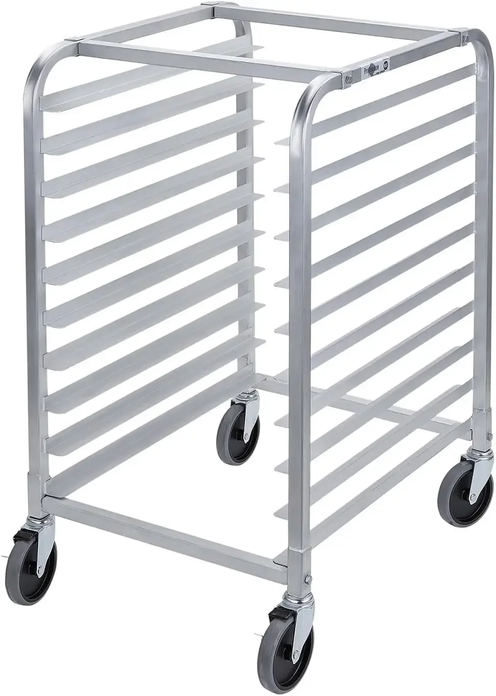 Bakery Rack 10 Tier with Wheels, Aluminum Racking Trolley Storage for Half or Full Sheets