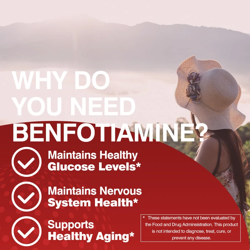 Benfotiamine 300 Mg - Supports Nervous System Health and Promotes Healthy Aging