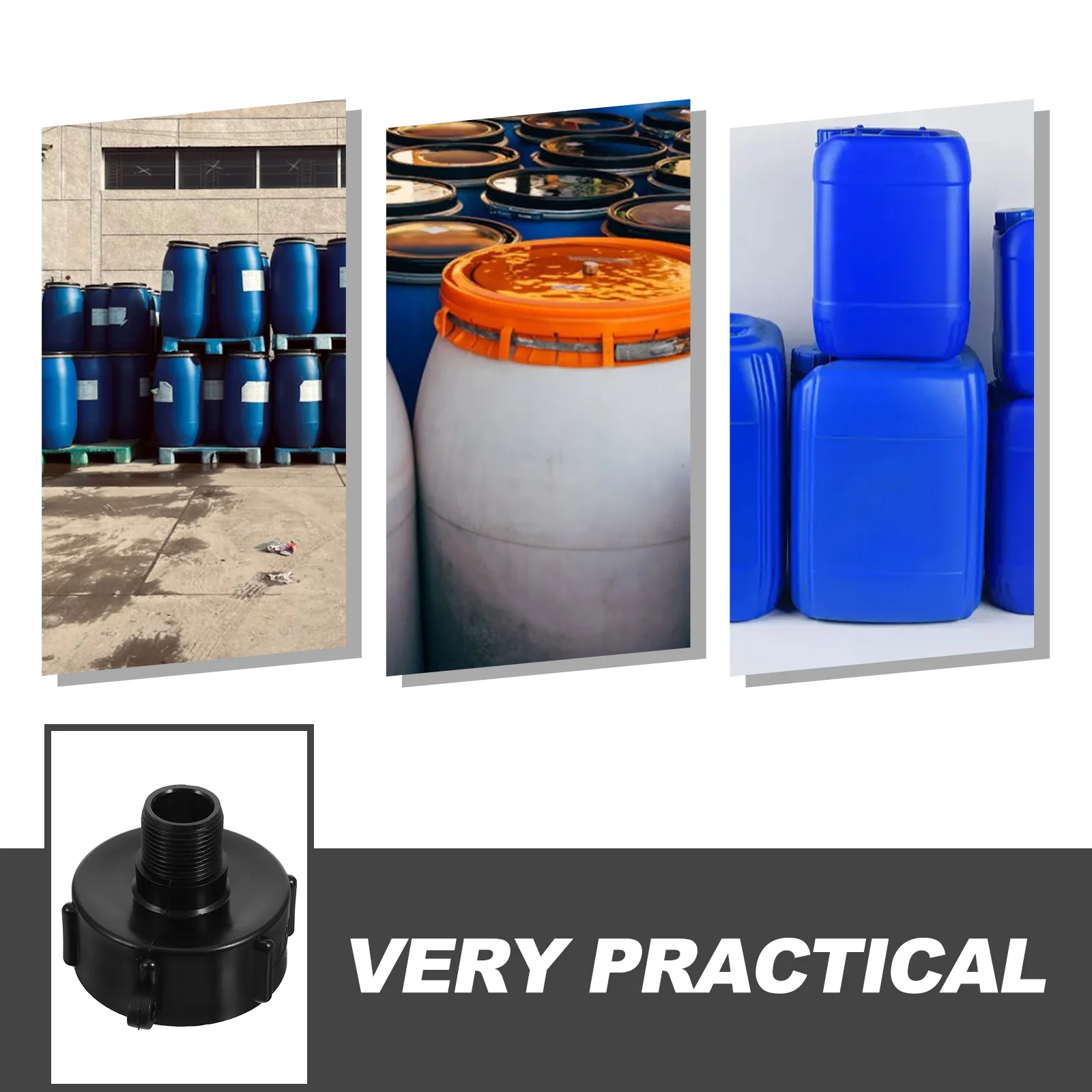 Adapter do plastikowego zbiornika IBC, adapter do węża zbiornika na wodę, szczelny, wielofunkcyjny, do nawadniania ogrodu i transportu chemikaliów.
