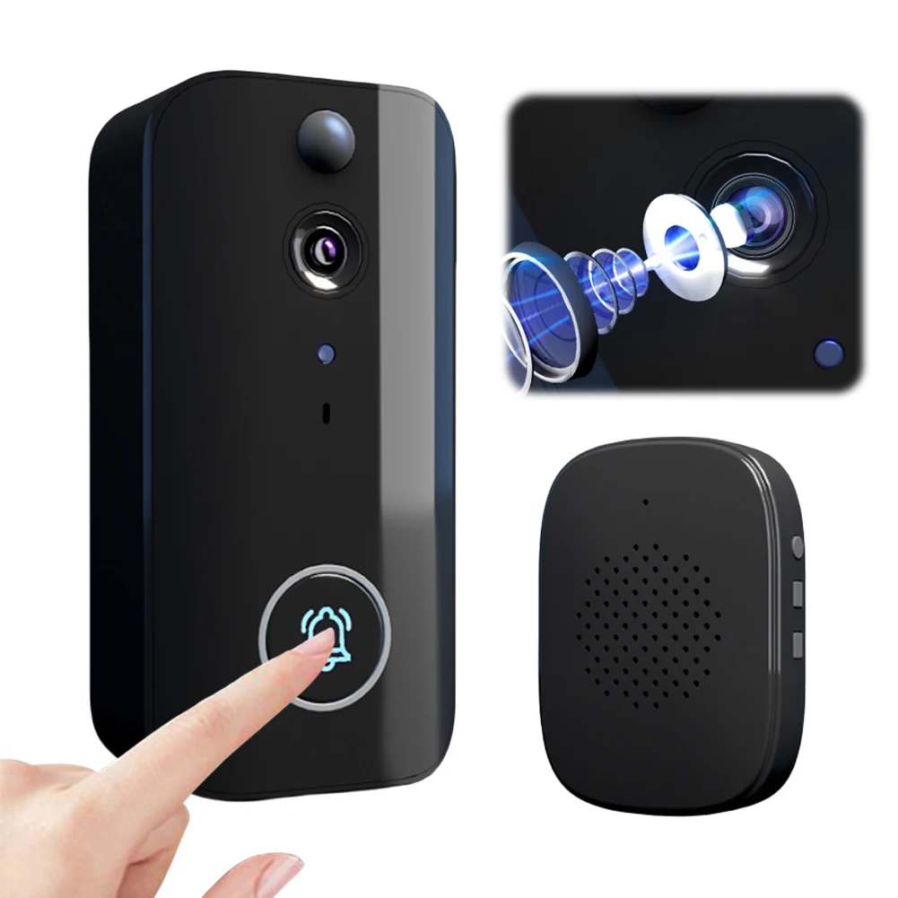 WiFi Wireless Video Doorbell IR Night Vision Doorbell Camera Motion Detector Smart Door Bell 2-Way Talk Home Security System