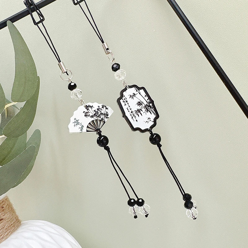 Chinesisches Anti-Verlust-Handyband im Retro-Stil mit Quastenanhänger, Schlüsselanhänger, Taschenanhänger, Rucksackdekoration, Modeschmuck – Detail 6