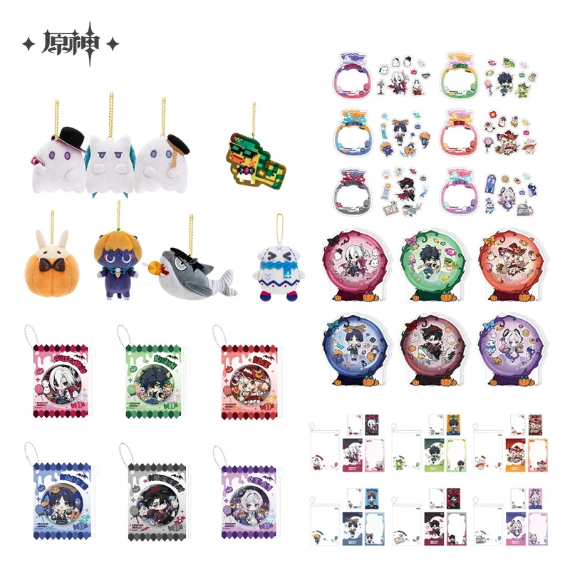 Sunsyea Genshin Impact Official Merch miHoYo Original Authentic YYQX Acrylic Stand Badge Arlecchino Wriothesley Wanderer Klee