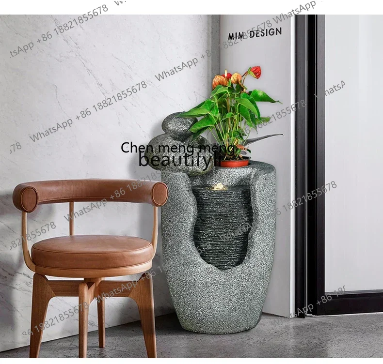 

E1001 ss Make a Fortune as Endless as Flowing Water Decoration Fountain Balcony Outdoor Courtyard Floor Home Water Landscape Dec