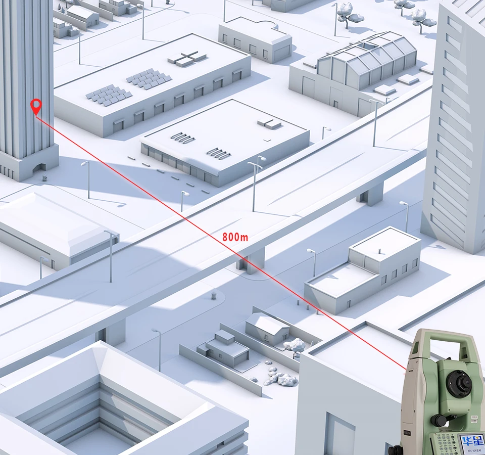 Hi-target HTS-520L8 Optical Equipment 800m reflectorless Total Station with Color screen & Bluetooth