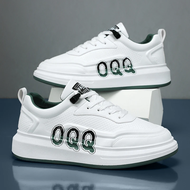 

2025 New Lightweight and Comfortable Men's White Shoes, Fashionable and Height Increasing Men's Sports Shoes Size 39-44