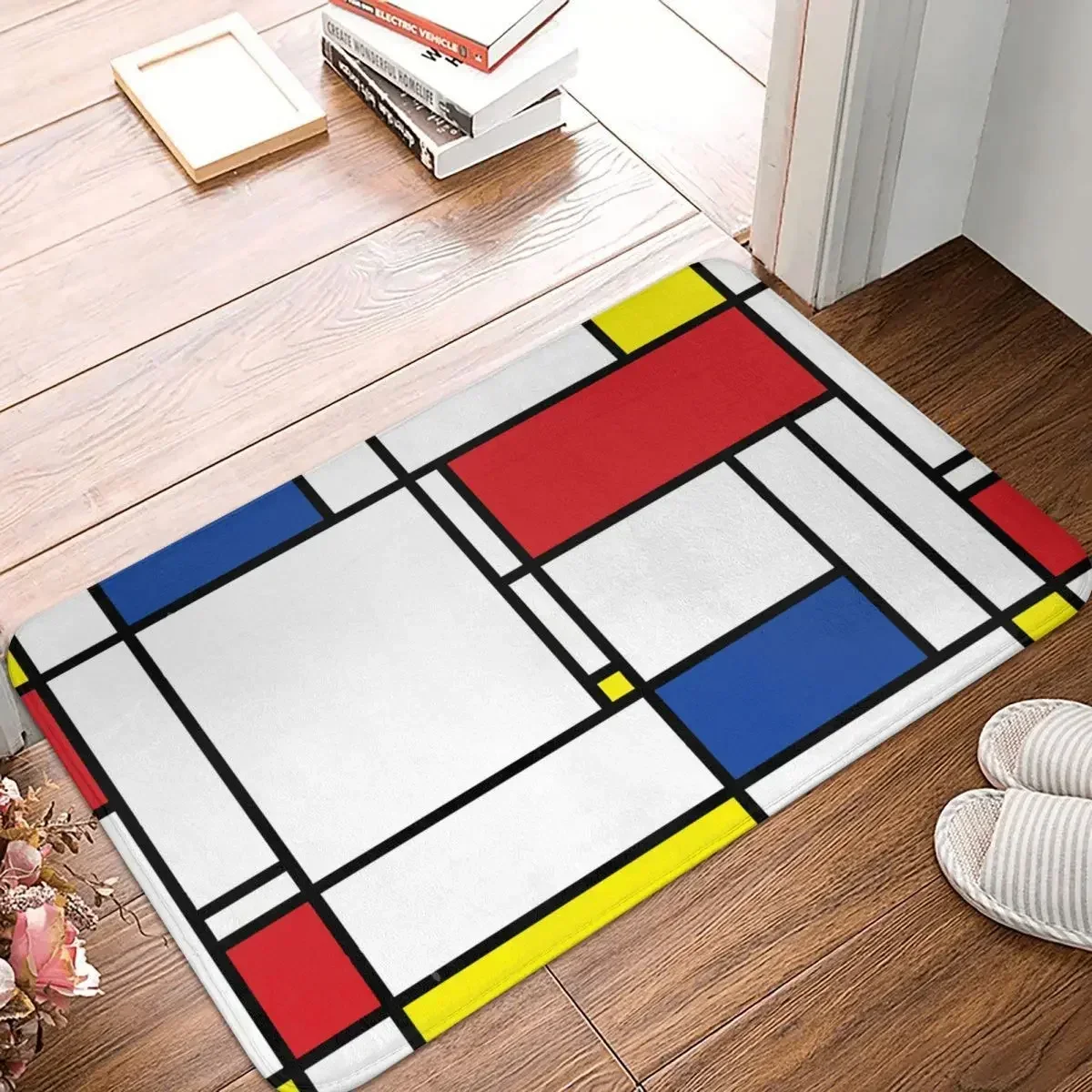 Art Non-slip Doormat Kitchen Mat Mondrian Minimalist De Stijl Modern Hallway Carpet Entrance Door Rug Home Decor