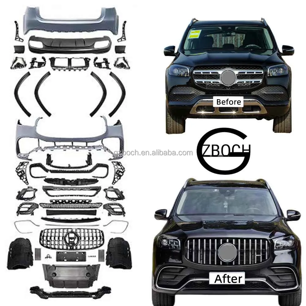 

Genuine Body Kits for Benz X167 W167 GLS Class Upgrade GLS63 AMG Car Bumpers Wheel Arches Front Grille Diffuser Tips