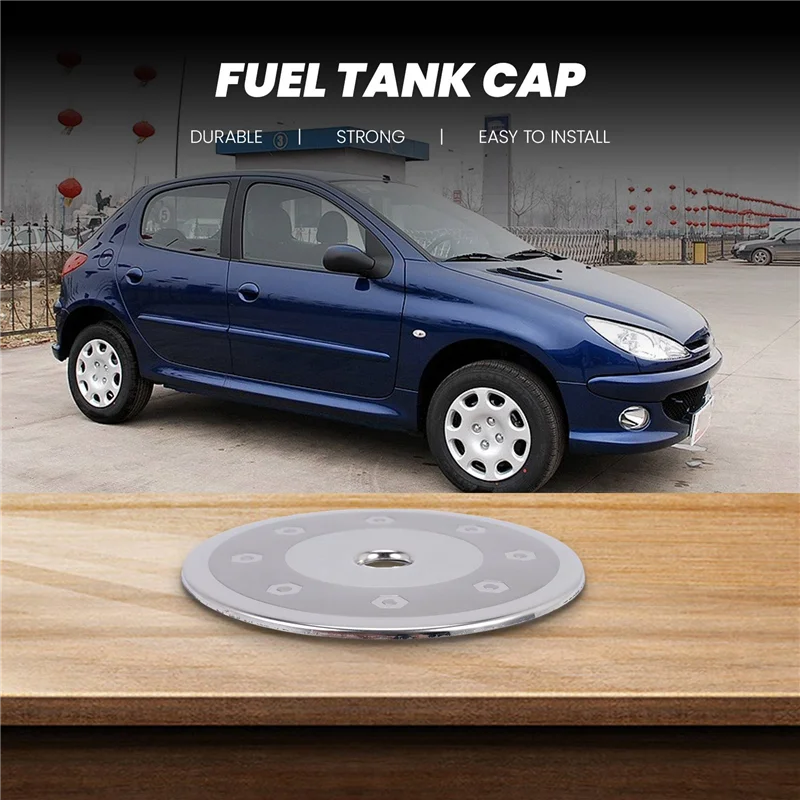 A45F-الفولاذ المقاوم للصدأ غطاء خزان الوقود غطاء صندوق الغاز اكسسوارات السيارات التصميم لبيجو 206 207 سيتروين C2