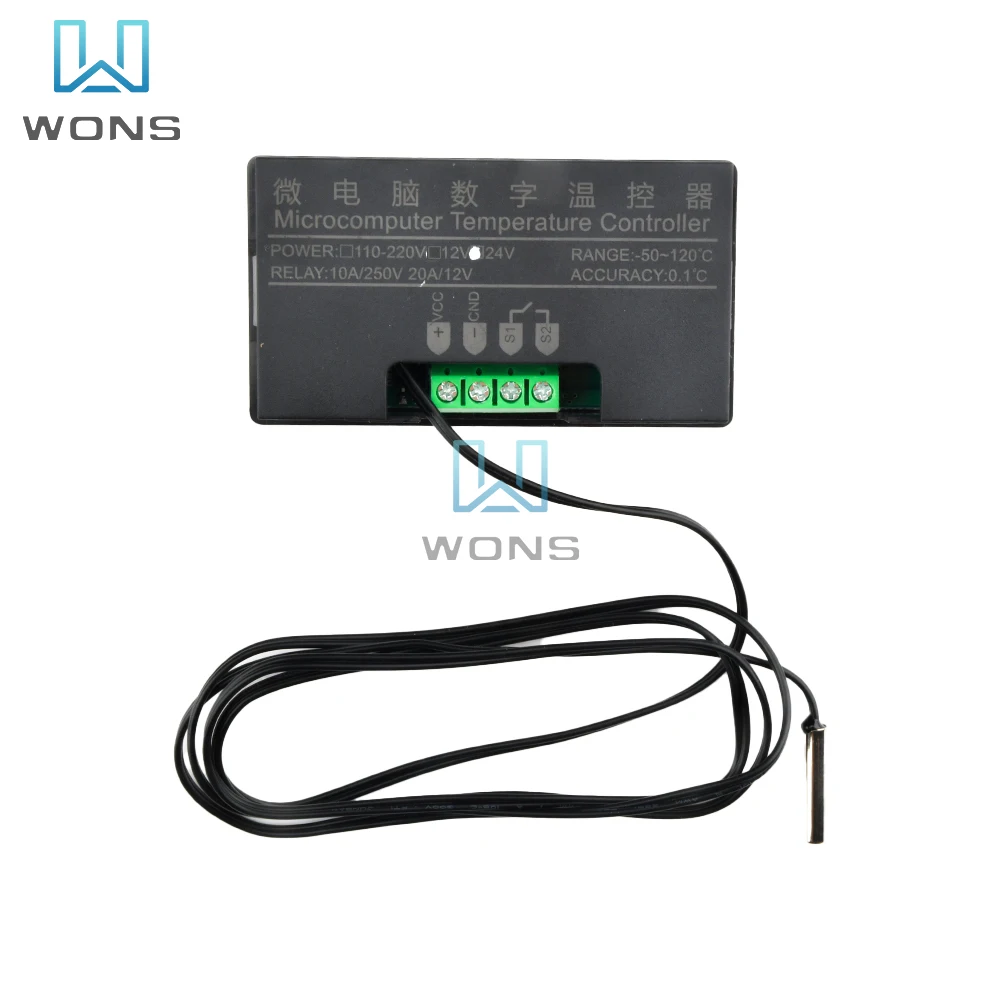 W3230 12V 24V AC110-220V Digital Temperature Control LED Display Thermostat With Heat/Cooling Control Instrument For Indoor