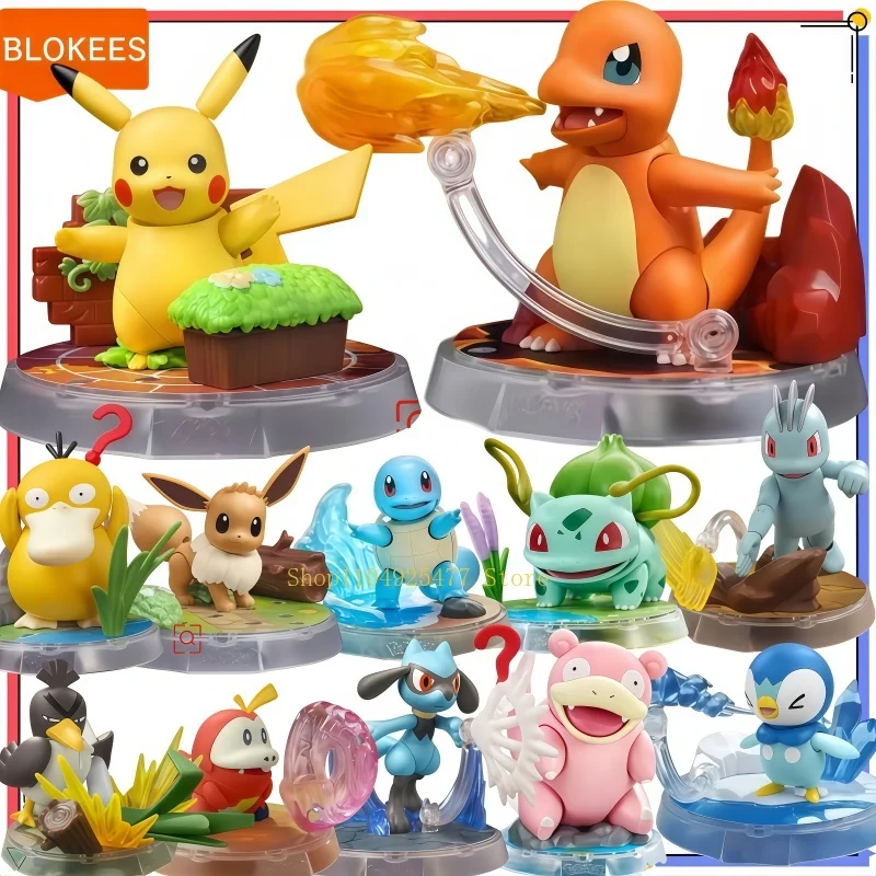 BLOKEES Pokemon Classic Version CV-S Vol.1-3 Full Set Assault Charmander CorphishSplicing Building Block Desktop Toy Gift
