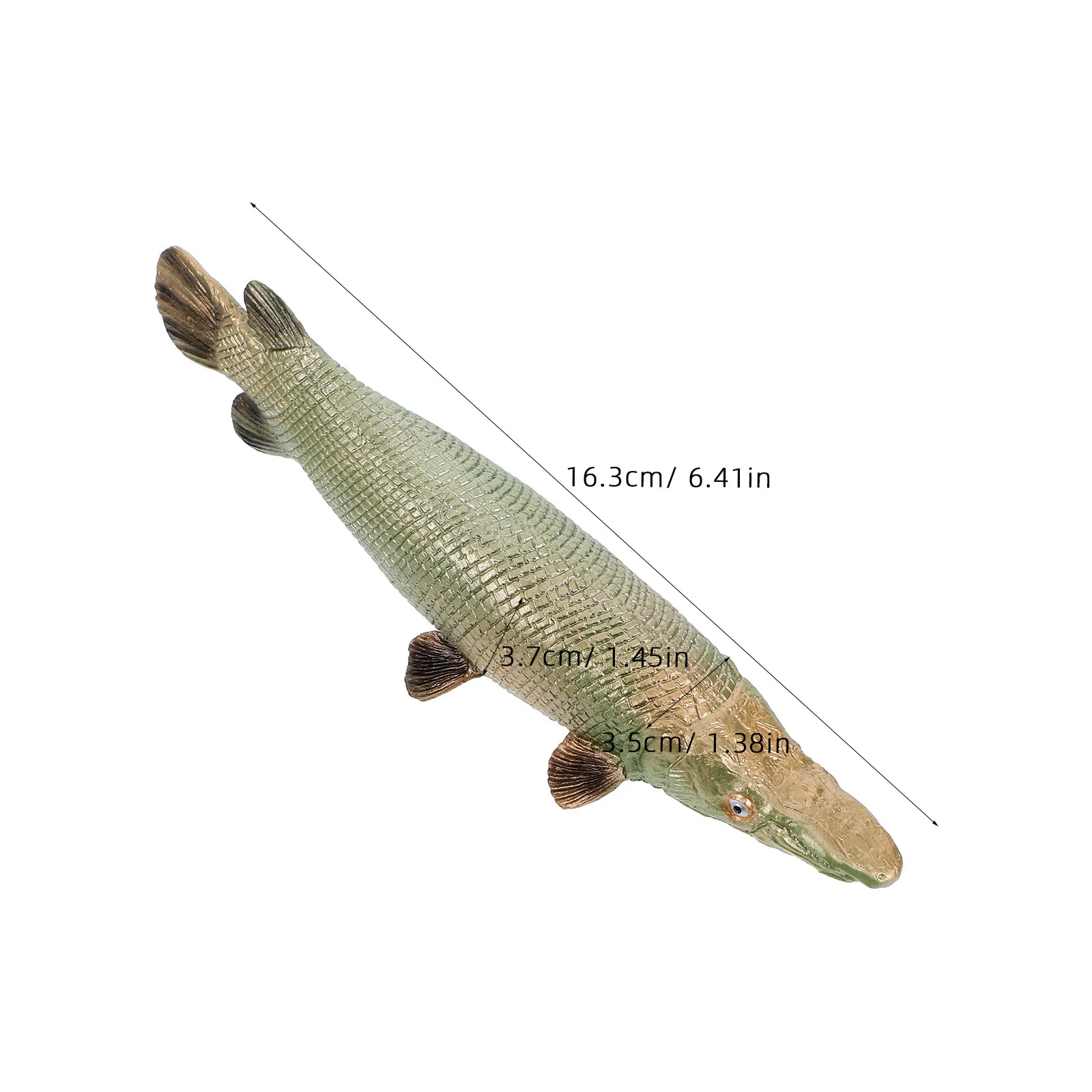 Lifelike Tropical Fish Ornament Plastic Atractosteus Spatula Simulation Sea Animal Figure for Children Learning Nature