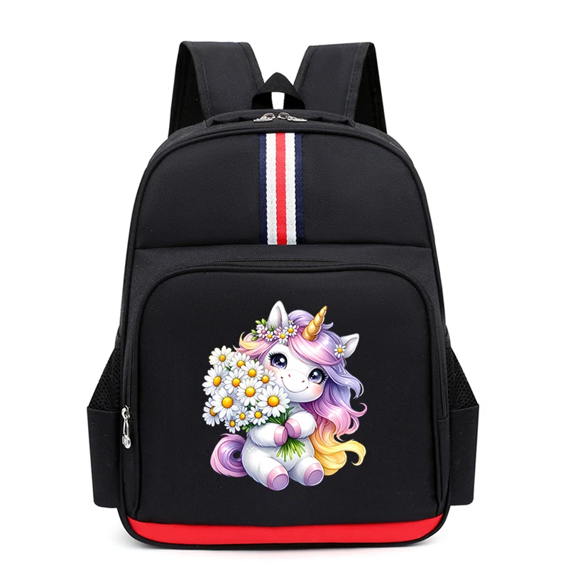 

Sunflower Unicorn Cartoon Kids Bagpack Watercolor Unicorn Toddler Backpack Outdoors Travel Bookbag Primary Kindergarten Mochila