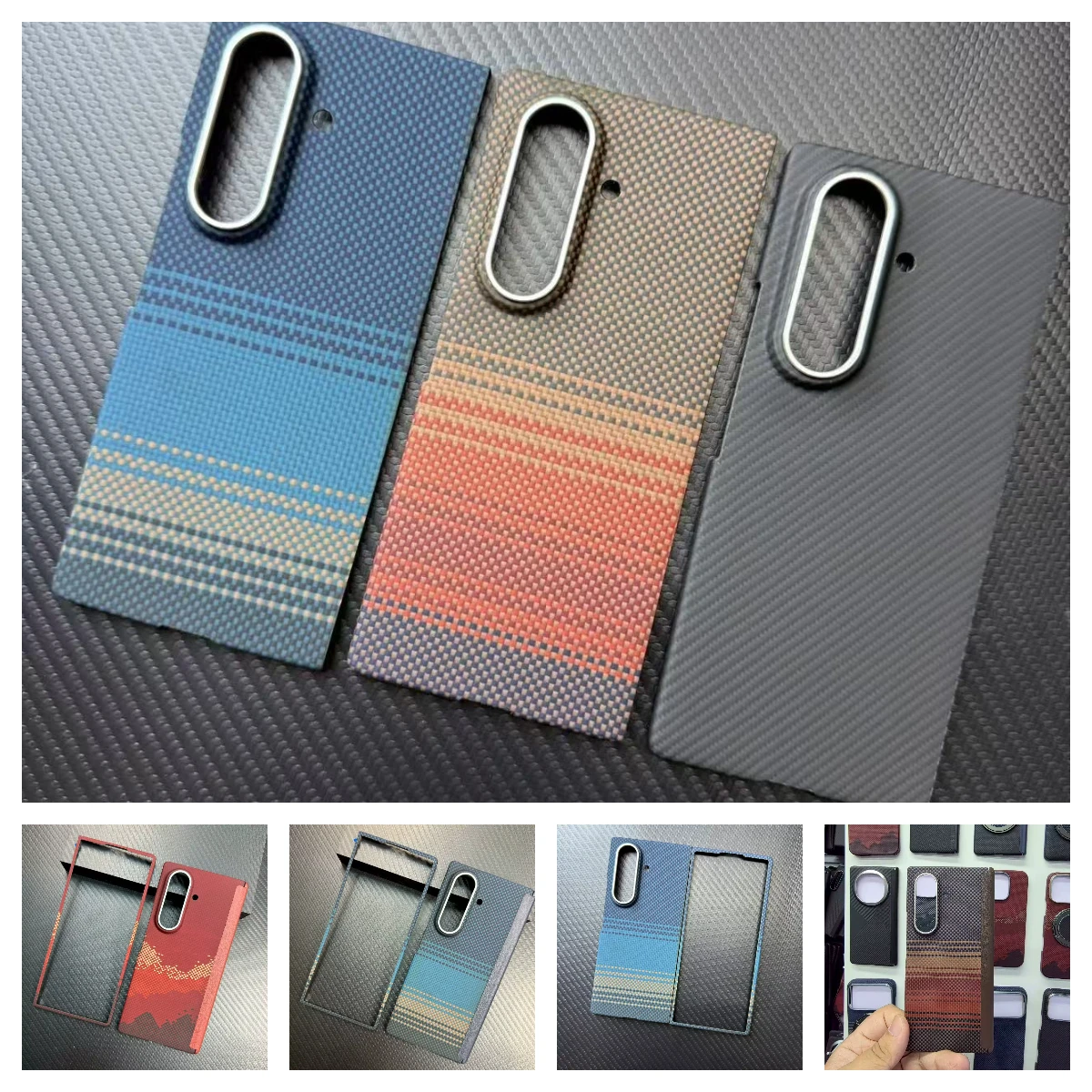 

Aramid Magnetic Case For Samsung Galaxy Z Fold 7 Carbon Fiber Cover For Magsafe Hinge Thin Shell Cover Mobile Phone Accessories