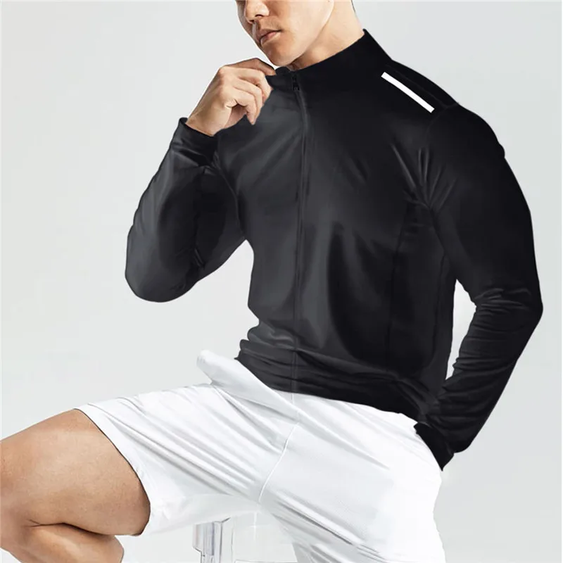 Men Women Compression Running Zipper Long Base T Shirt Fitness Sport Basketball Football Skiing Training Gym Bottom Clothes T10