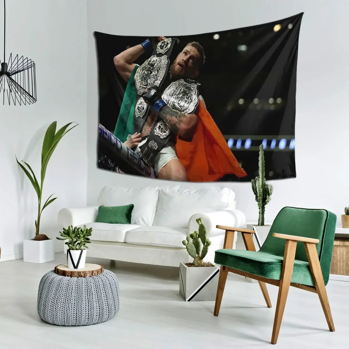 Wallpaper Conor McGregor Illustration Tapestry Art Wall Hanging Aesthetic Home Decoration Tapestries for Room Bedroom Dorm Room