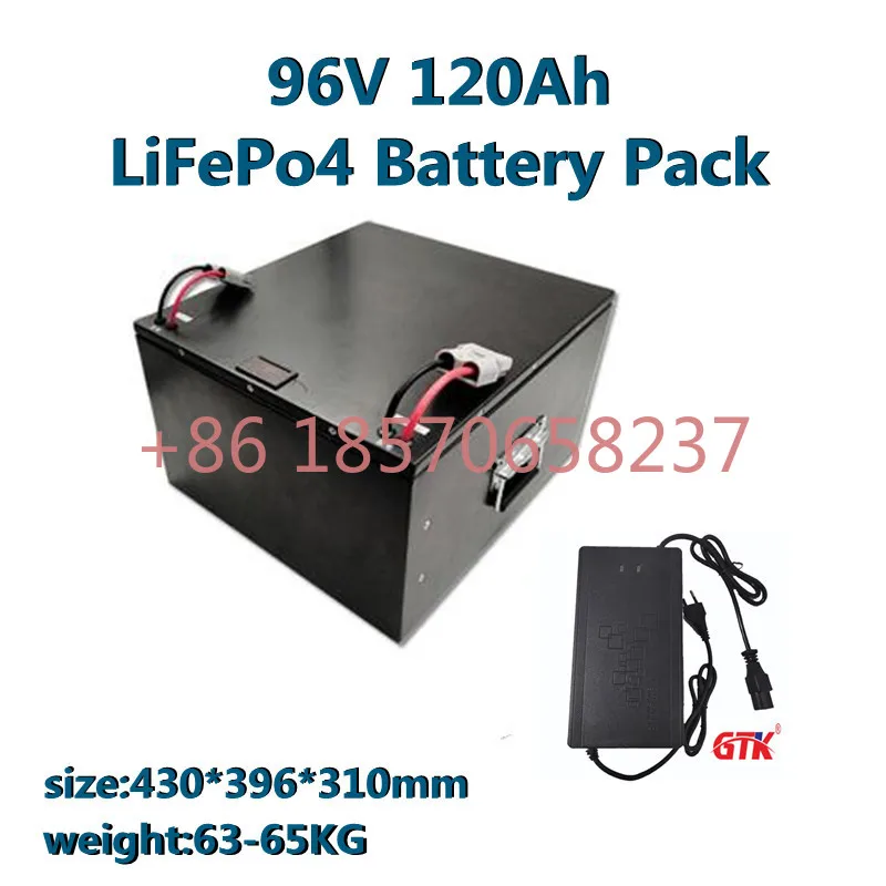 Deep Cycle 96V 120Ah LiFePo4 Battery 30S Lithium Iron Phosphate Battery Rechargeable For motorcycle Golf cart vehicle Inverter