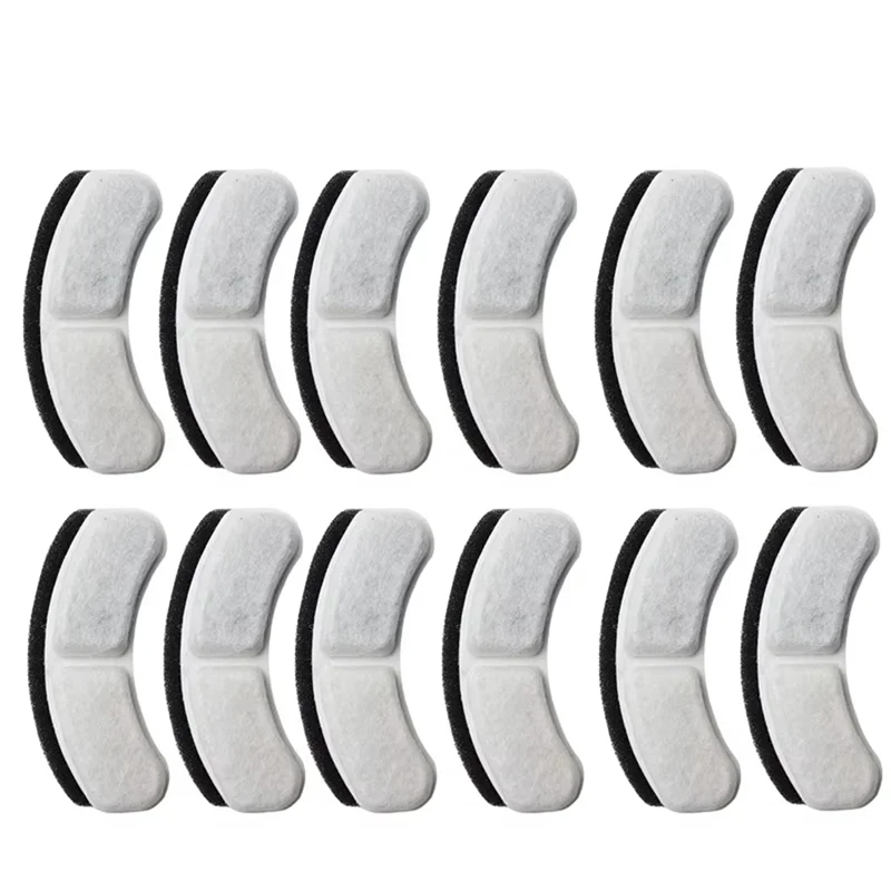 A65Z Pet Water Dispenser Filter Cartridge 12Pcs Cat Water Fountain Filters Cat Dog Feeding And Watering Supplies