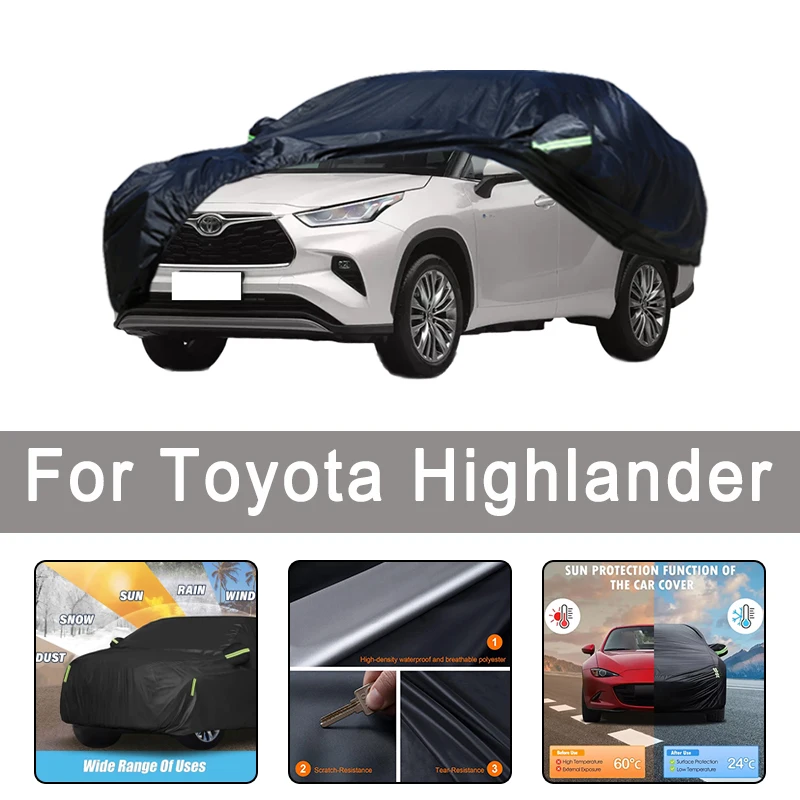 

For Toyota Highlander All-Weather Car Covers 6-in-1 Waterproof Dustproof UV Proof Snowproof Scratch Resistant Protection