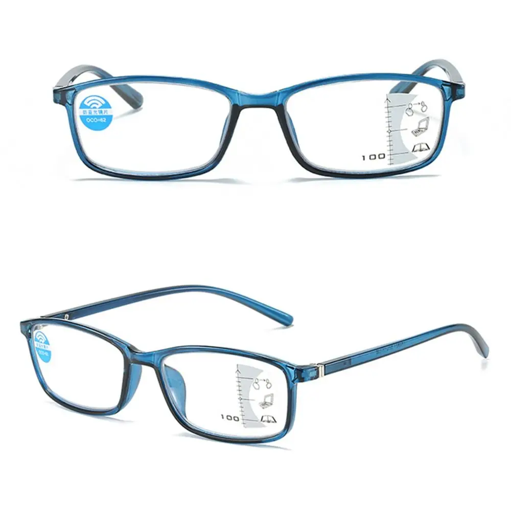 Lunettes de lecture anti-lumière bleue bloquant les rayons bleus, progressives, multifocales, pour la vision de près et de loin, pour l'hypermétropie, ultra-légères en PC