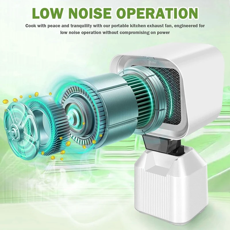 Портативная вытяжка ABDJ, мини-настольная вытяжка, 2-скоростной выдвижной кухонный вытяжной вентилятор для внутреннего дымоудаления, вилка стандарта США