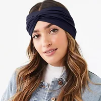 4 Pack Turban Headbands for Women Wide Vintage Head Wraps Knotted Cute Hair Band Accessories - Image 2