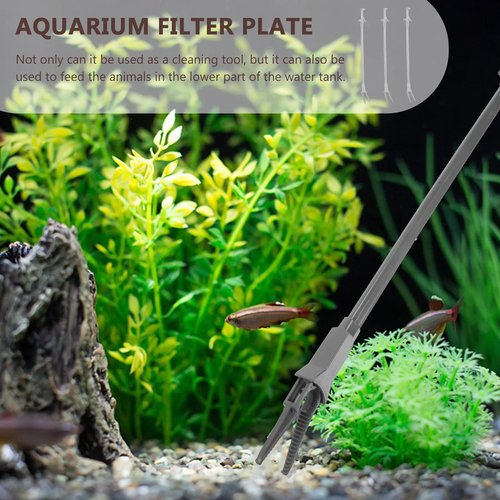 3Pcs Aquarium Tweezers Plastic - огляд і ціна Planted Aquarium Maintenance Kit