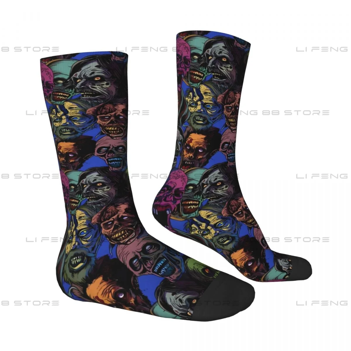 Walking Dead Zombie Pattern Unisex Winter Socks Cycling Happy Socks Street Style Crazy Sock