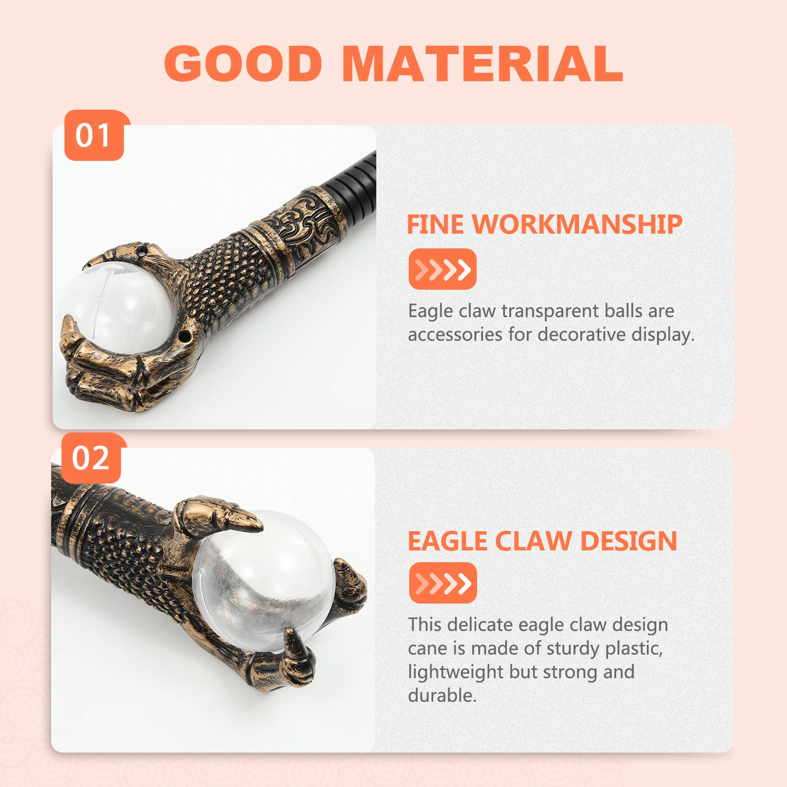 1pc Claw Scepter Durable Plastic Costume Prop For Halloween Cosplay Cosplay Prop Photo Stage Performance Accessory