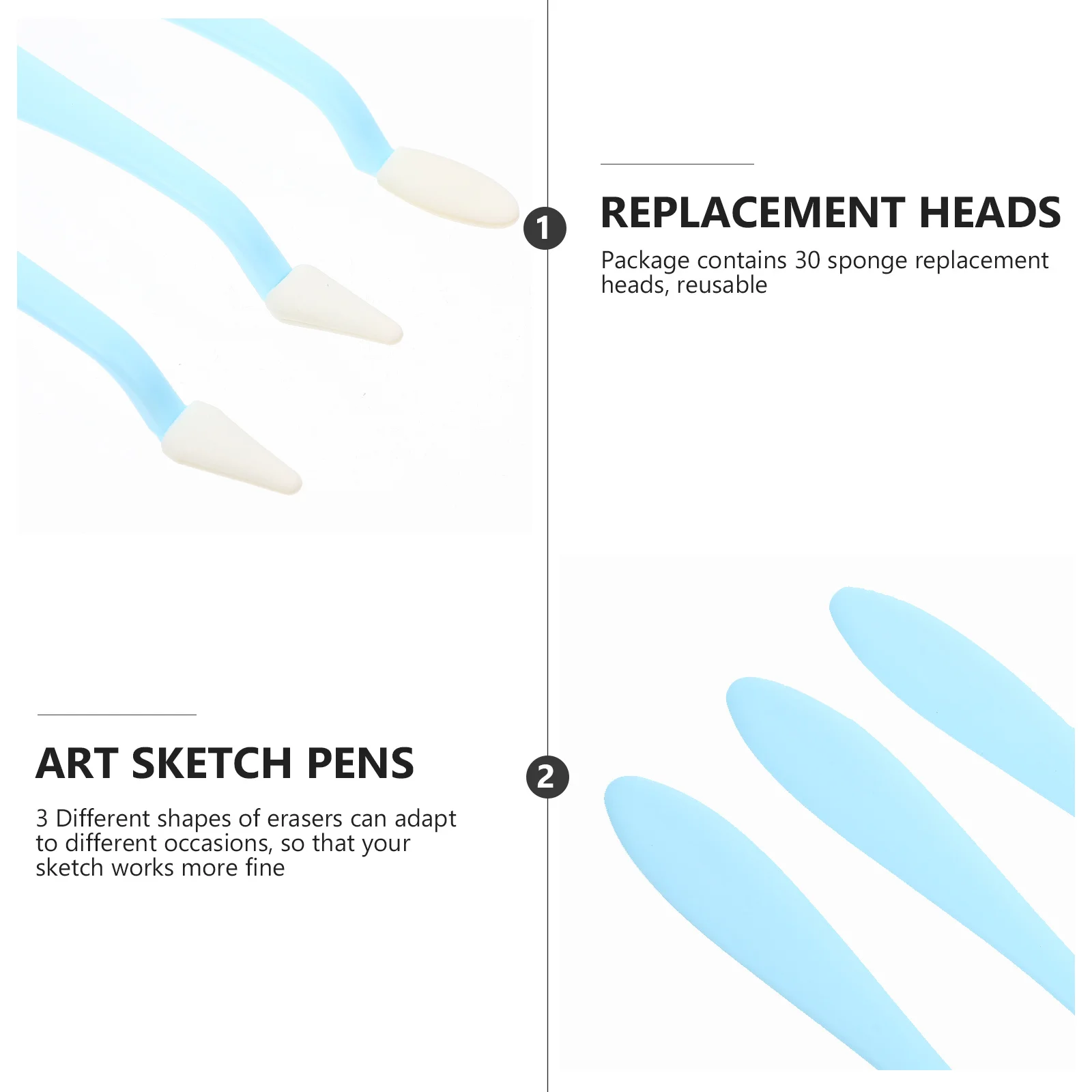 

1 set 1 Set Sketch Sponge Wiper Lightweight Durable Portable Art Students Accessories Blooming Effect Blending Tool For Drawing