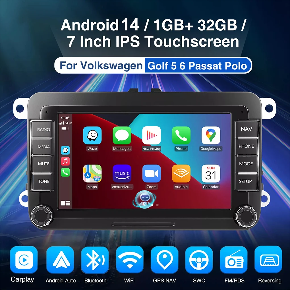 Android Auto Radio Seamlessly Integrated For Compatibility Double Din Car Stereo For 2+64G