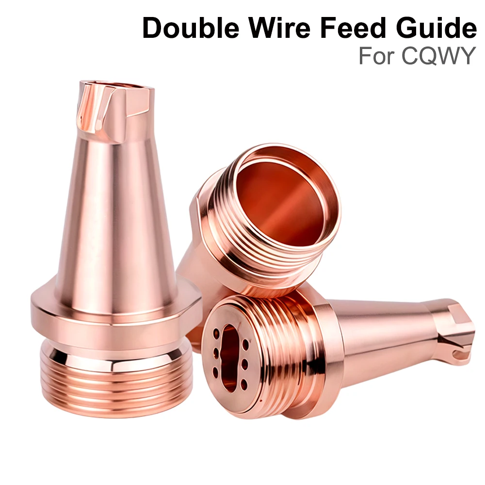 Double Wire Feed Guide Nozzle 1.2 1.6 2.0mm Copper Welder Tip for CQWY Handheld Laser Welding Machine Parts