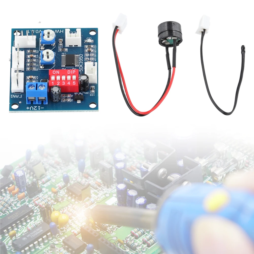 4-Wire High-Temp Fan Temperature Control Module DC 12V Fan Temperature Control Speed Controller PWM PC CPU