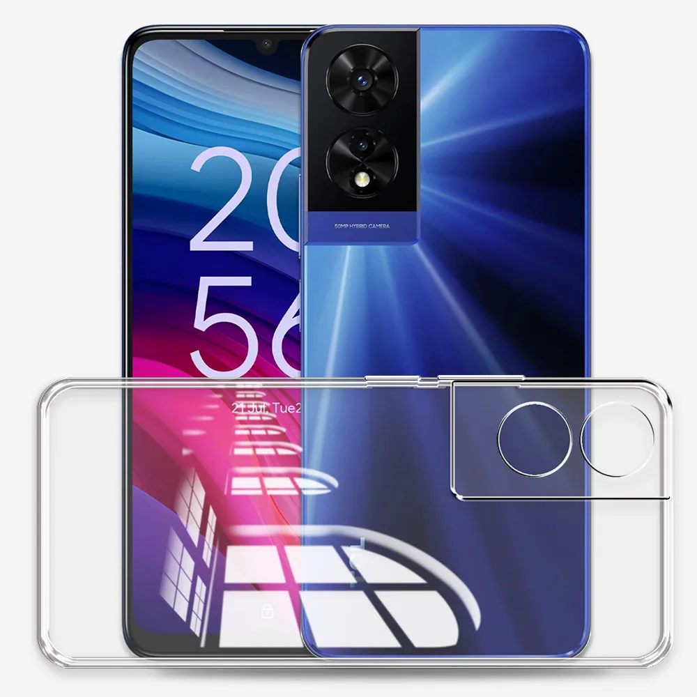 جراب سيليكون Tcl من tpu شفاف لـ tcl ، مقاوم للصدمات ، tcl505/tcl501 funda