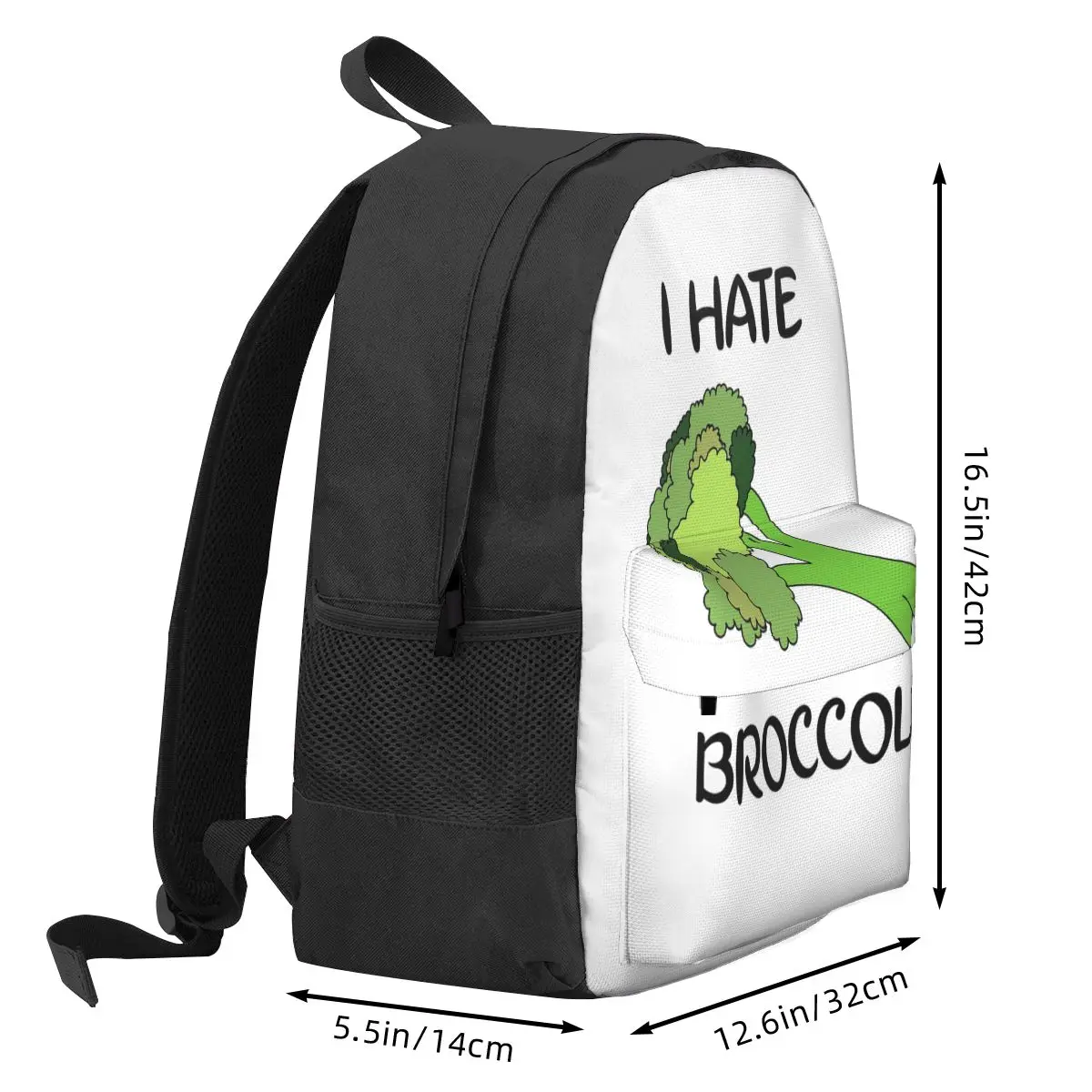 I HATE BROCCOLI Backpack Hot Sale Daypack Large Capacity Kids BookBag School Bag Shoulder Bags for Men Women