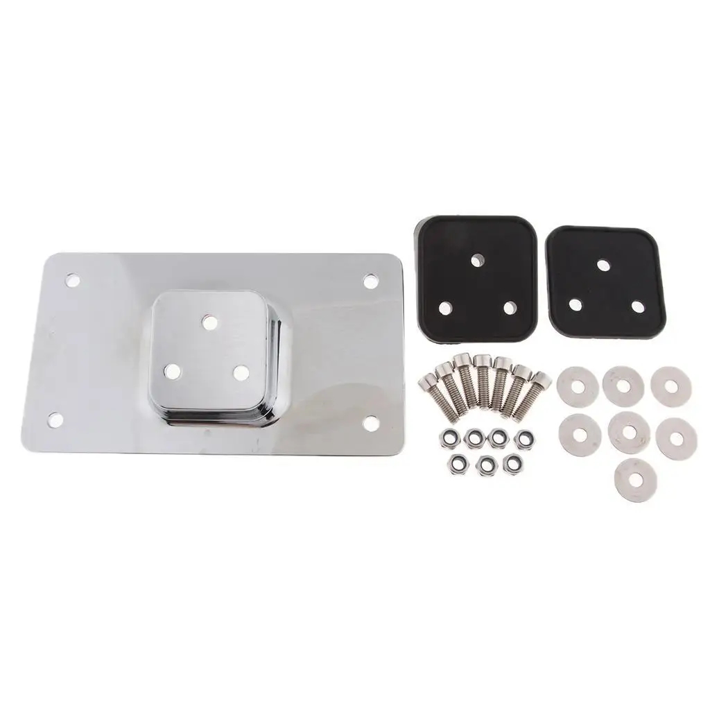 

Laydown License Plate Frame Mount for Harley Sportster Dyna Softail Chrome Type1