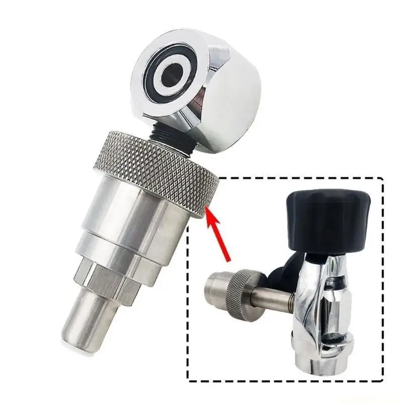 

D0AB CGA347 Преобразователь наполнения адаптера цилиндра с металлической текстурой для резервуаров и клапанов