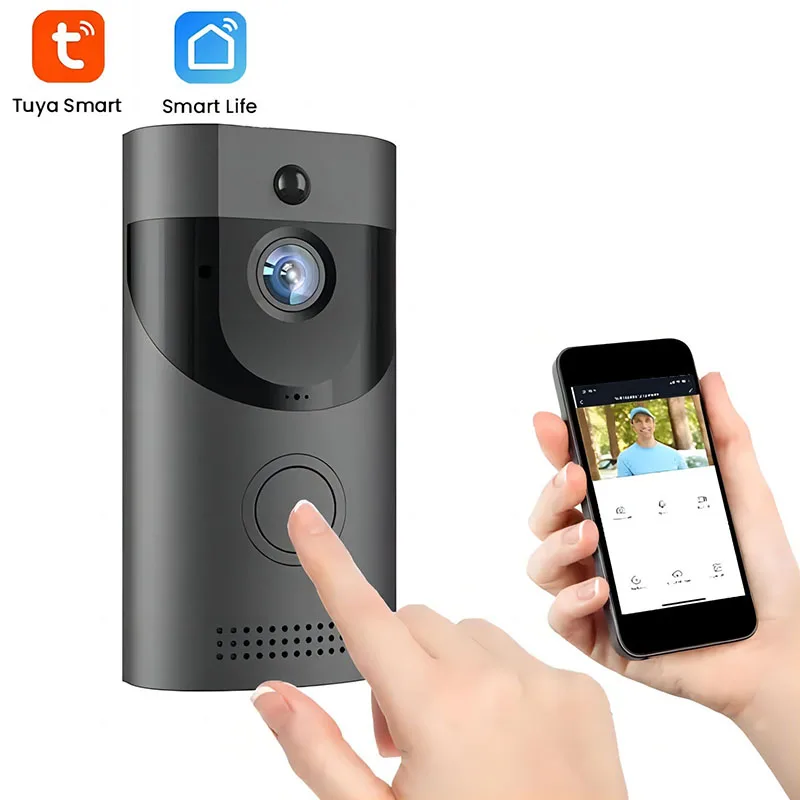 Tuya-timbre con cámara de seguridad para el hogar, videoportero con Wifi, 1080P HD, detección de movimiento PIR inalámbrica, visión nocturna, timbre de puerta