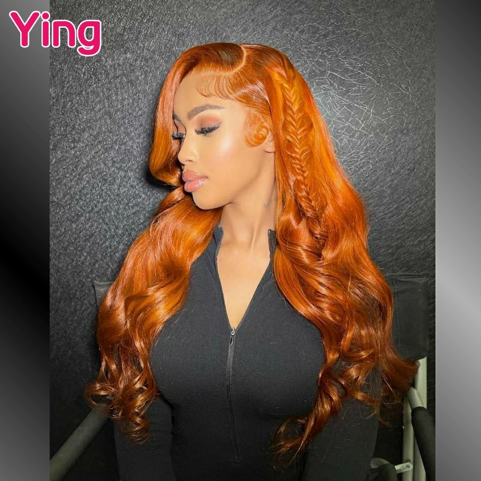 

Brown Orange Colored 13x4 13x6 Lace Frontal Wigs Human Hair PrePlucked With Baby Hair Ready Go 5x5 Closure Wigs For Black Women